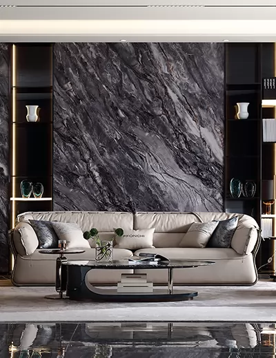 Vanbach Modern Light Luxury Full Genuine Leather Sofa Combination - Leisure Style