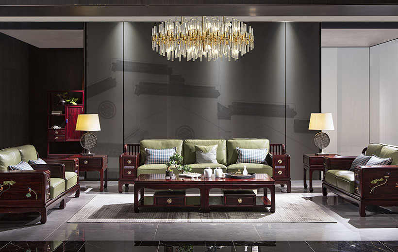 Ming Gong Pavilion - Hundred Good Lotus sofa